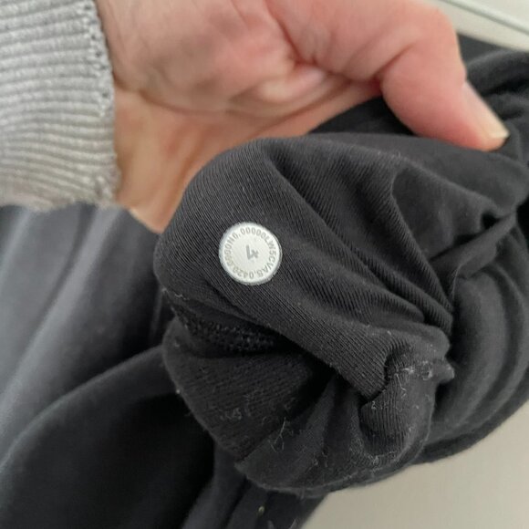 Lululemon 2020 High Rise Drawstring Waist Cotton Terry Scuba Jogger Black 4 - Picture 8 of 8